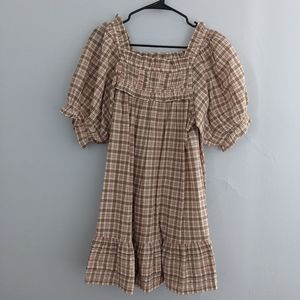 Dôen Cadiz plaid mini dress xs